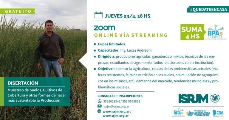 Charla On Line SRJM: Repensando la Agricultura