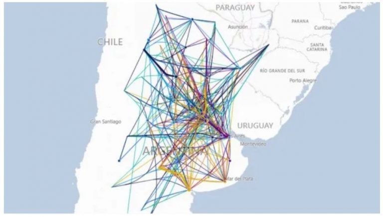Diseñan un mapa interactivo que sigue los flujos de la comercialización de granos