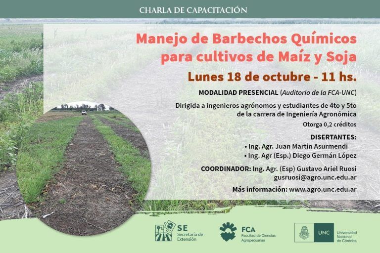 Manejo de Barbechos Químicos para cultivos de Maíz y Soja