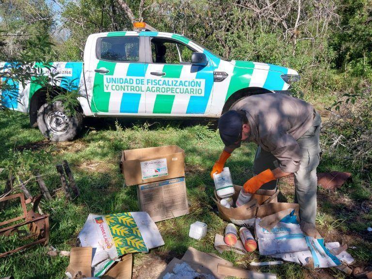 Operativo en Sauce Norte por basural a cielo abierto de envases fitosanitarios