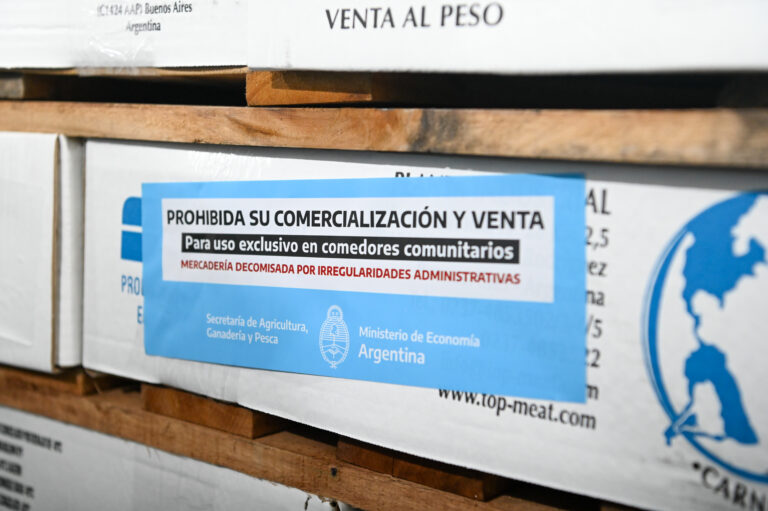 Destinarán a comedores comunitarios los 430 tn de carne decomisada por Agricultura