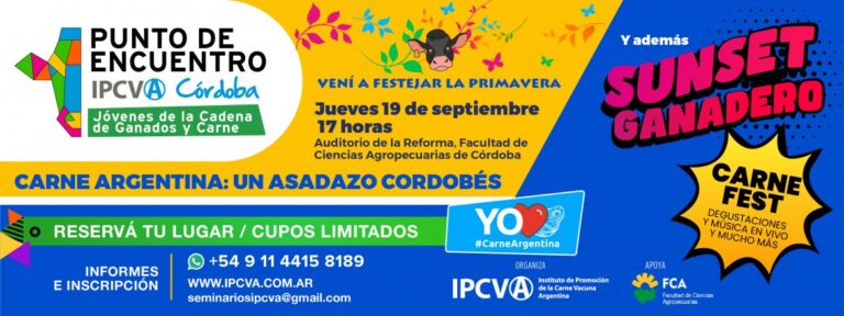 Llega un nuevo Punto de Encuentro de IPCVA en el Auditorio de la Reforma, en Córdoba