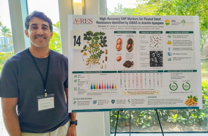 Ciencia cordobesa en la cima mundial: avances clave contra el carbón del maní presentados en Puerto Rico