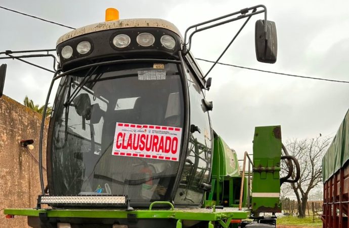 Controles en Córdoba: Clausuran un depósito y maquinaria por irregularidades con fitosanitarios